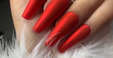 STYLISH RED COFFIN NAILS