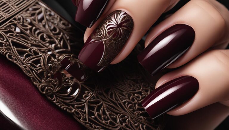 Cherry Brown Nails
