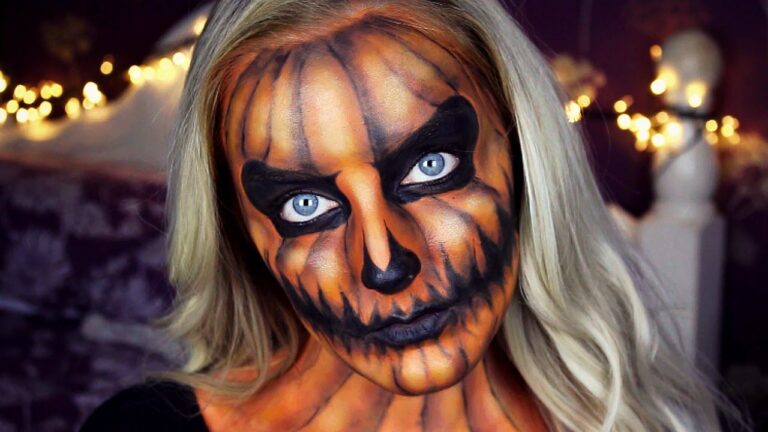 Perfect Spooky Pumpkin Makeup