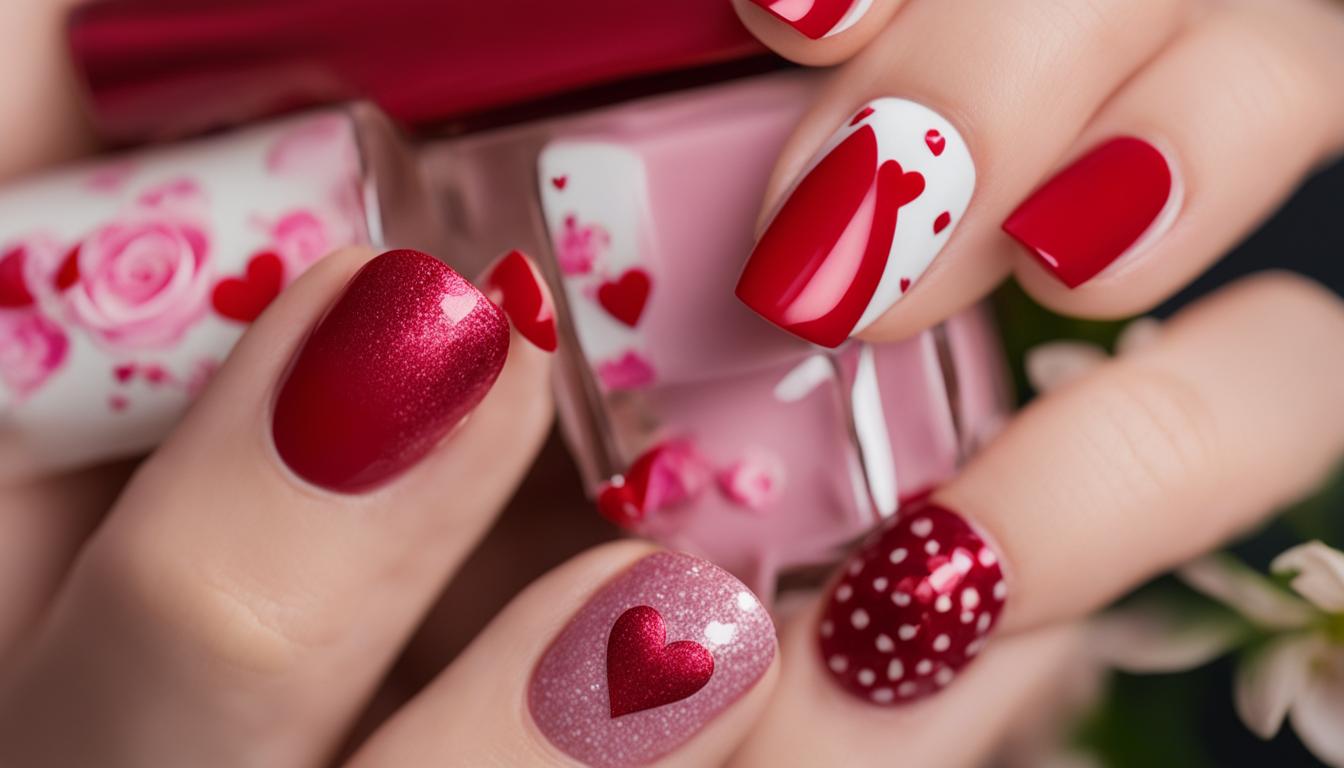 Valentine's Day nail art tutorial