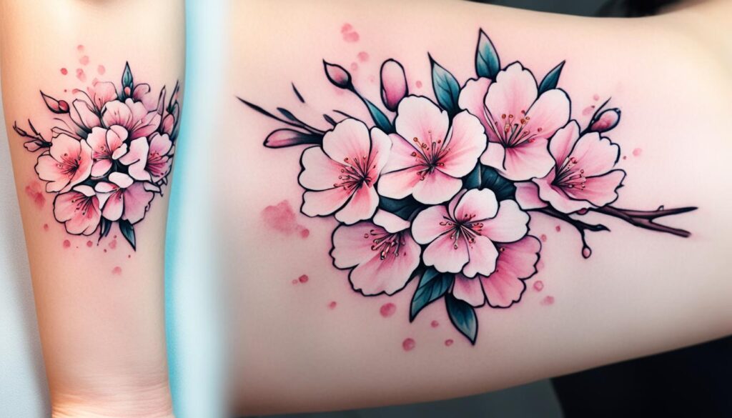feminine floral tattoos