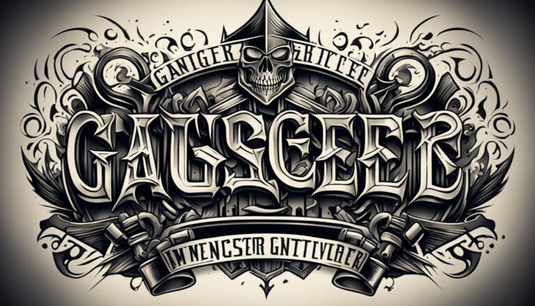 gangster wicked tattoo lettering
