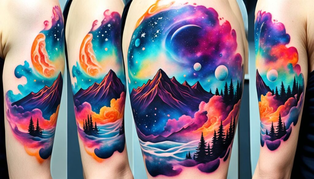 outer space tattoo