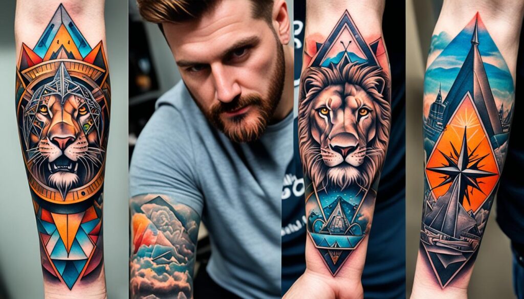 unique forearm tattoos for men