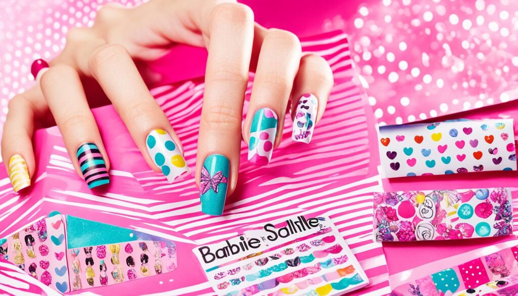 Barbie nail wraps materials and types